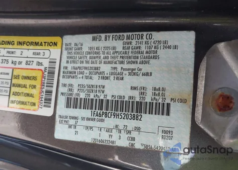 2017 Ford Mustang Gt из США, поврежденный, VIN 1FA6P8CF9H5203882